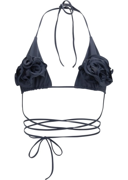 Sutiene Floral strappy triangle bikini Top