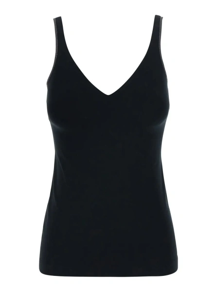 Top Brunello Cucinelli negru din bumbac