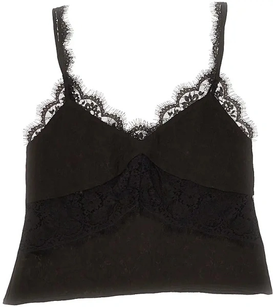 Top Pinko maro din jacquard si dantela