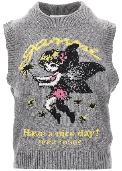 Topuri Wool-blend knitted top