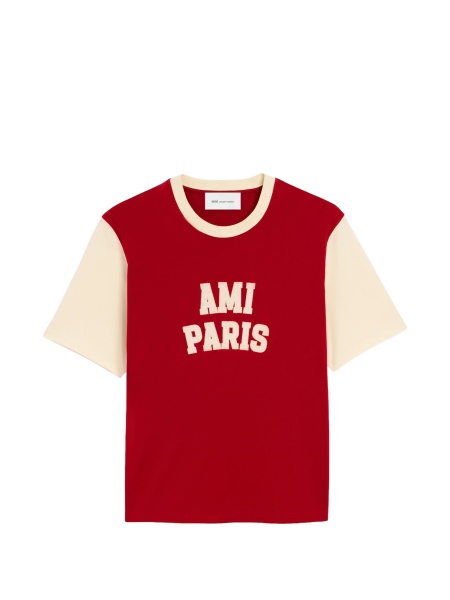 Tricou AMI Paris ami de coeur rosu din bumbac