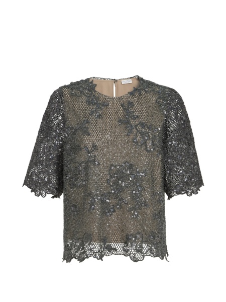 Tricou Brunello Cucinelli gri