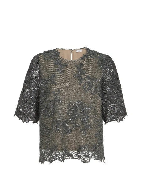 Tricou Brunello Cucinelli gri