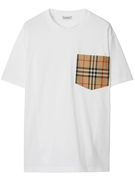 Tricou Burberry vintage check alb