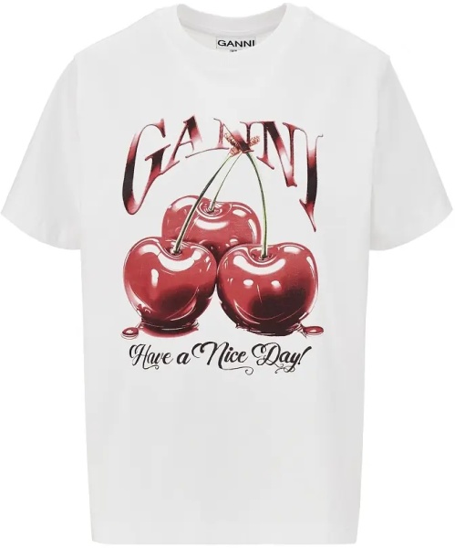 Tricou Cherry print Relaxed Fit T-shirt