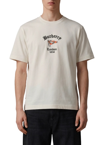 Tricou Cotton T-Shirt With Check Flag