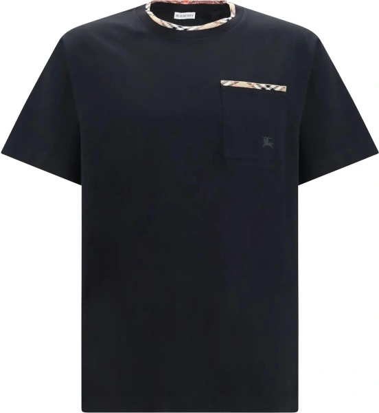 Tricou Cotton T-shirt with Check Trims