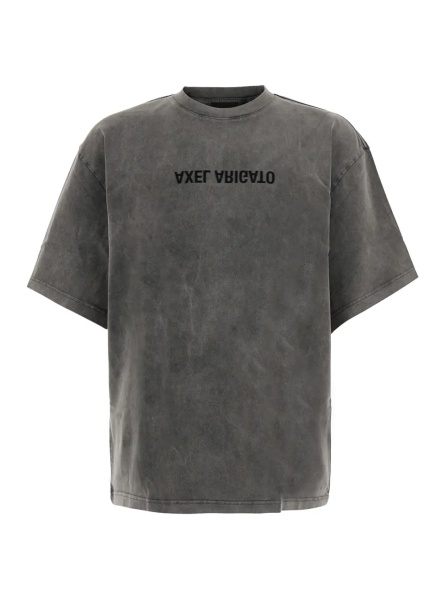 Tricou Distort T-shirt with washed effect and cotton, black color, unisex