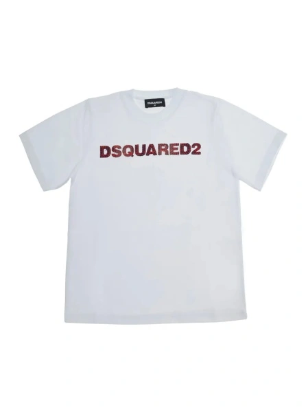 Tricou DSQUARED2 alb din bumbac