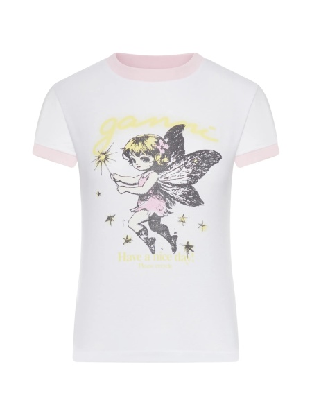Tricou Ganni alb