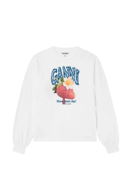 Tricou Ganni alb