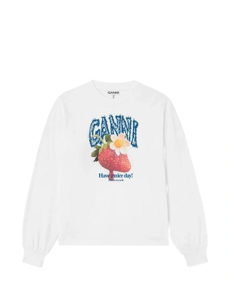 Tricou Ganni alb