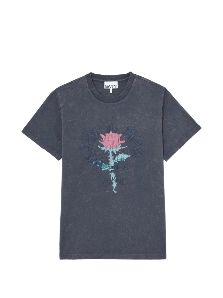 Tricou Ganni gri