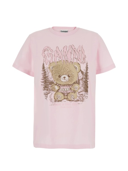 Tricou Ganni roz