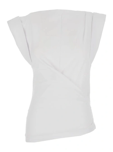Tricou Isabel Marant alb din bumbac 'Maisan'