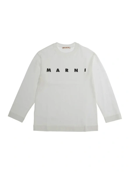 Tricou Marni alb din bumbac