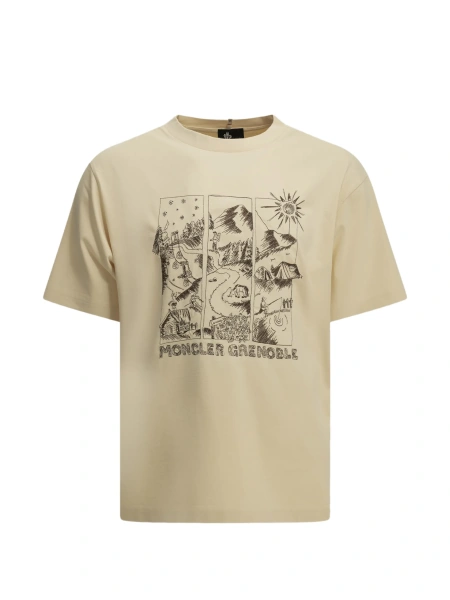 Tricou Moncler Grenoble neutru din bumbac si elastan
