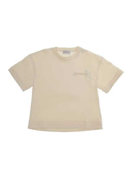Tricou Moncler roz din bumbac