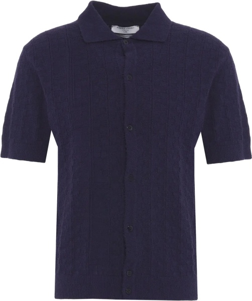 Tricou Polo Cable knit polo shirt