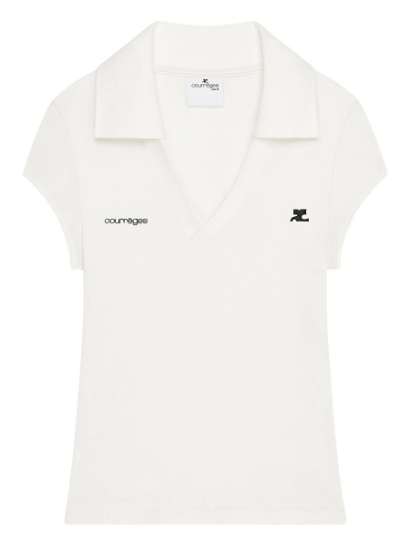 Tricou Polo COURRÈGES alb