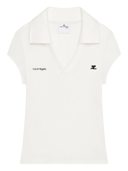 Tricou Polo COURRÈGES alb