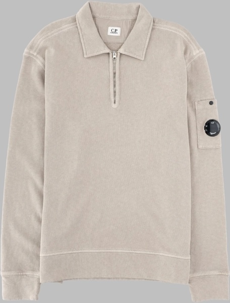 Tricou Polo Felpa Con Colletto Polo E Zip
