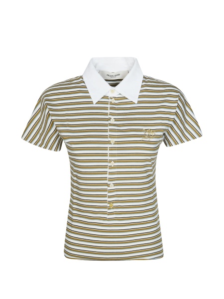 Tricou Polo Golden Goose alb