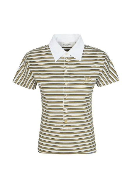 Tricou Polo Golden Goose alb