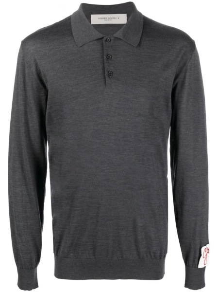 Tricou Polo Golden Goose gri