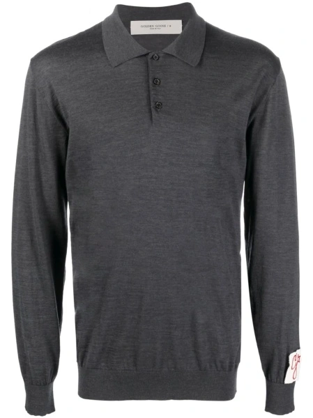 Tricou Polo Golden Goose gri