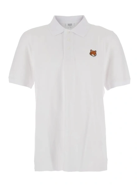 Tricou polo MAISON KITSUNÉ alb