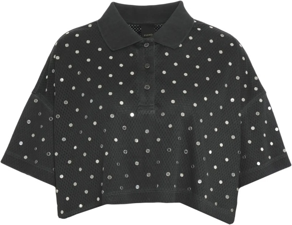 Tricou Polo Mesh polo shirt with appliqués 'Erve'