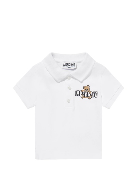 Tricou Polo Moschino alb