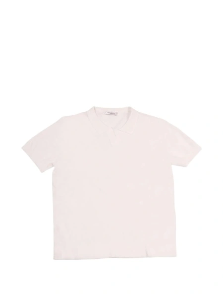 Tricou Polo Paolo Pecora alb din bumbac