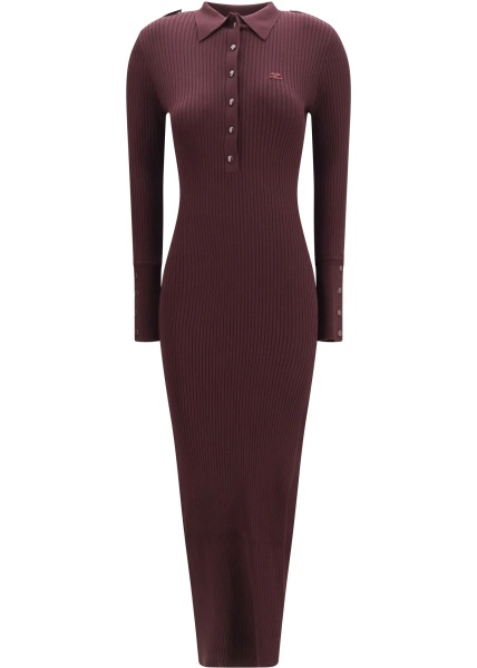 Tricou Polo Rib knit polo long Dress