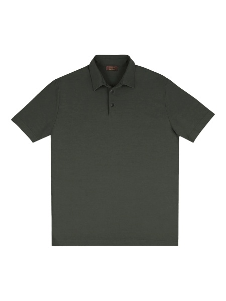 Tricou Polo SLOWEAR ZANONE verde din bumbac