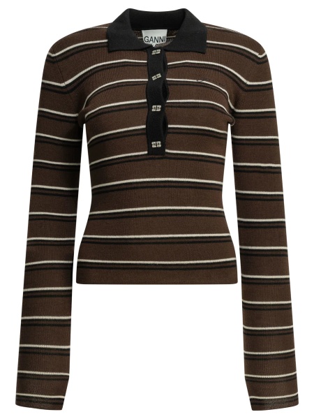 Tricou Polo Striped wool polo sweater