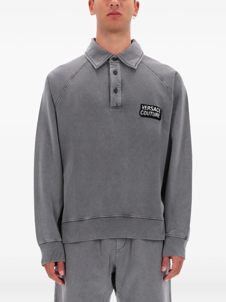 Tricou Polo Versace Jeans Couture gri
