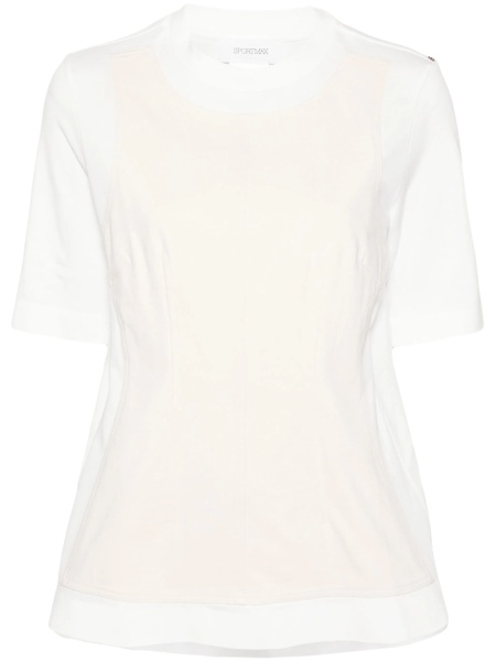 Tricou SPORTMAX alb din bumbac