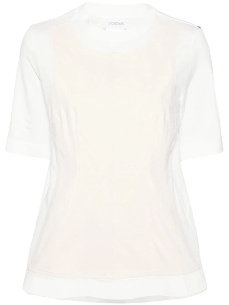 Tricou SPORTMAX alb din bumbac