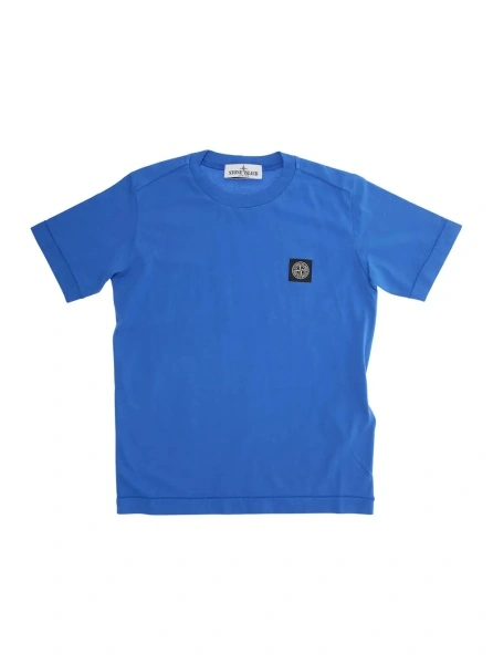 Tricou Stone Island albastru din bumbac
