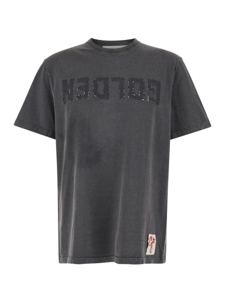 Tricou T-Shirt with Logo on the Front and Logo Patch on the Front in Gray Cotton for Men