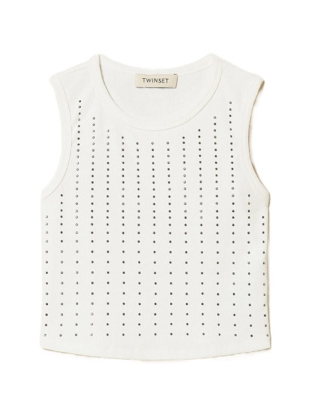 Tricou TWIN SET Girl alb