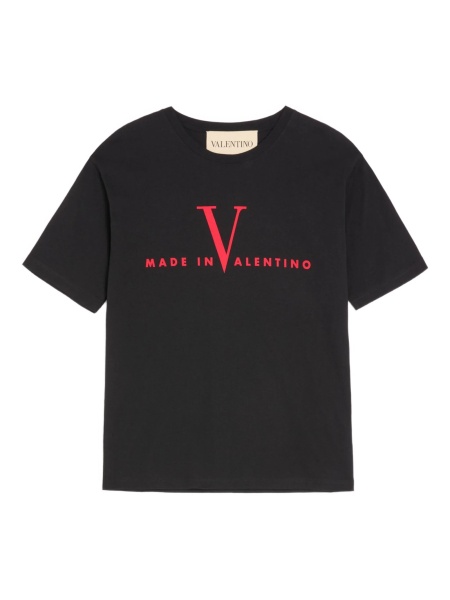 Tricou Valentino Garavani negru din bumbac