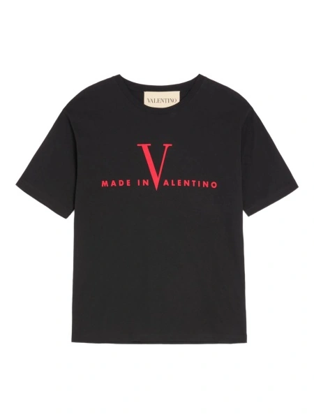 Tricou Valentino Garavani negru din bumbac