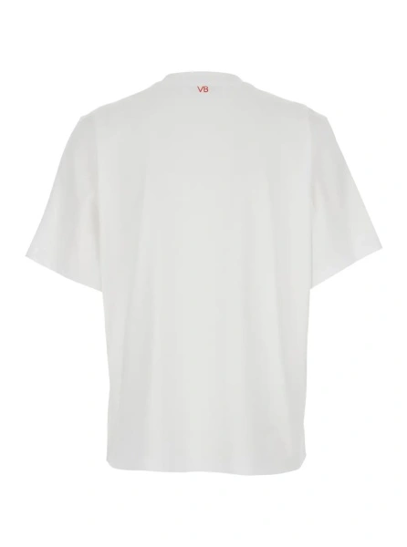 Tricou Victoria Beckham alb din bumbac