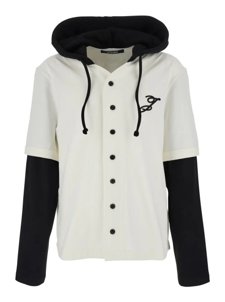 Tricou White T-Shirt 'LE TSHIRT LETRO ML' with Long Sleeves and Round Neck in Cotton for Women