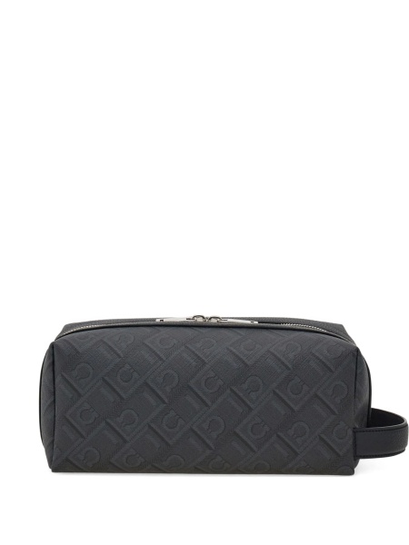 Accesorii de voiaj Ferragamo negre din piele