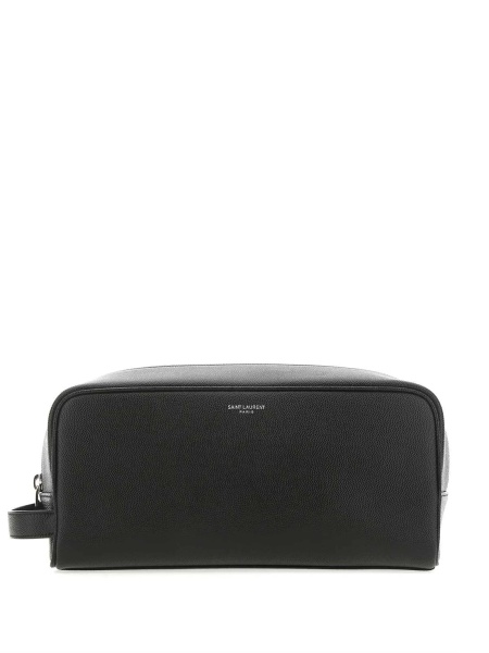 Accesorii de voiaj Saint Laurent negre din piele