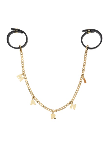 Accesorii Gold-tone Keychain with chain design and charm with letter charms in steel Girl